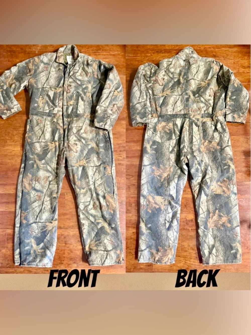 VINTAGE RED HEAD MOSSY OAK COVERALLS MENS 3XL
